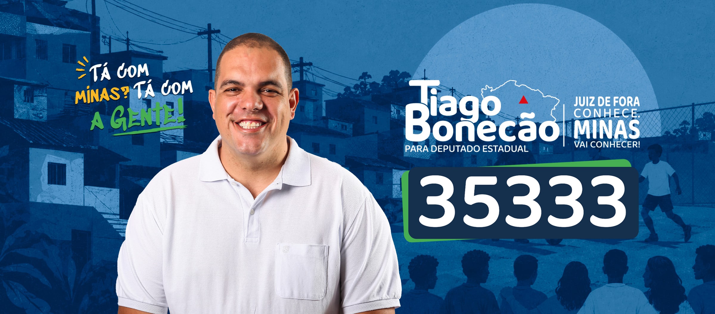 Tiago Bonecão, Democrata 35333, candidato a Deputado Estadual por Minas Gerais. Juiz de Fora conhece. Minas vai conhecer!